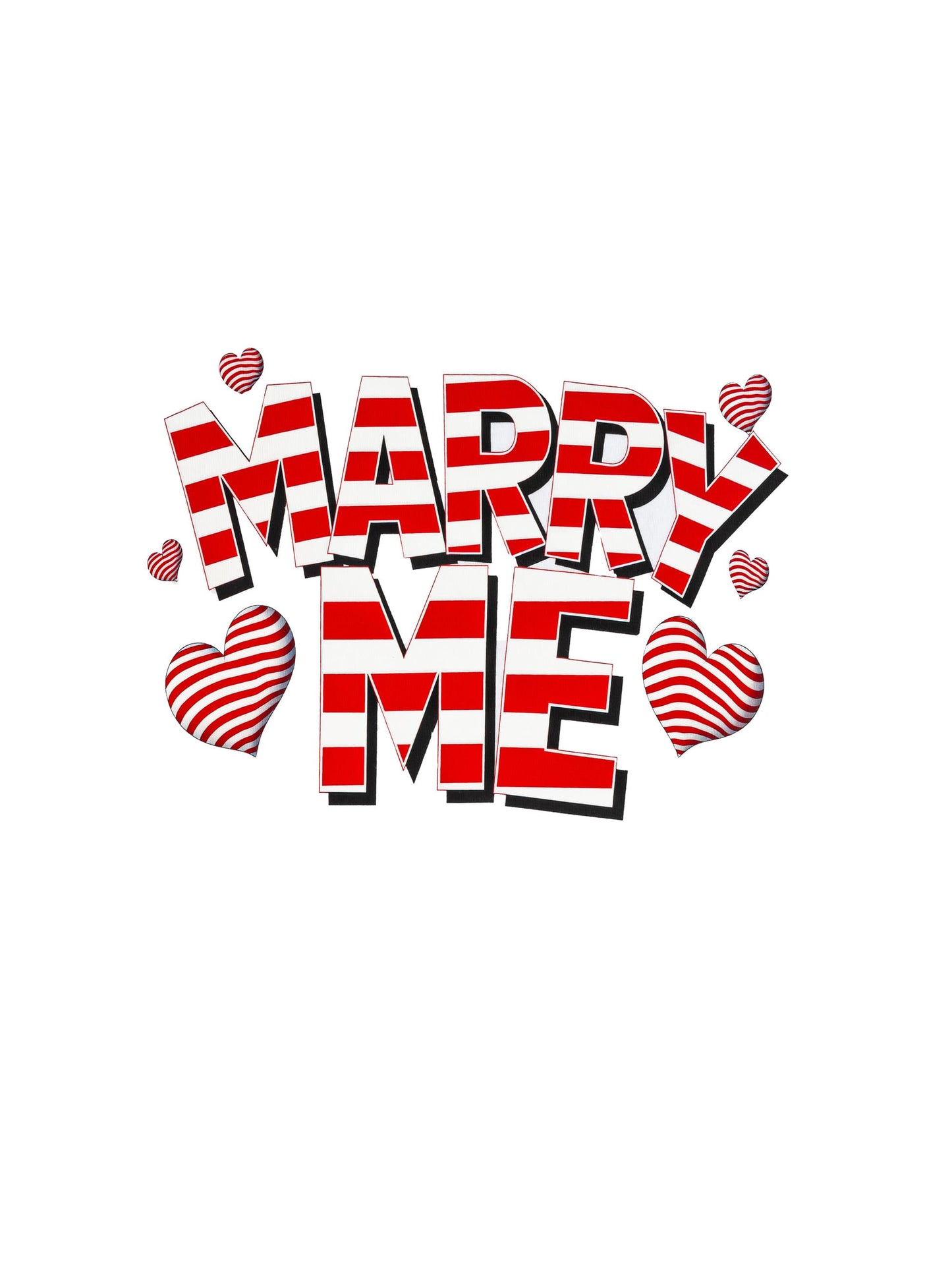 Tailliertes T-Shirt "Marry Me"