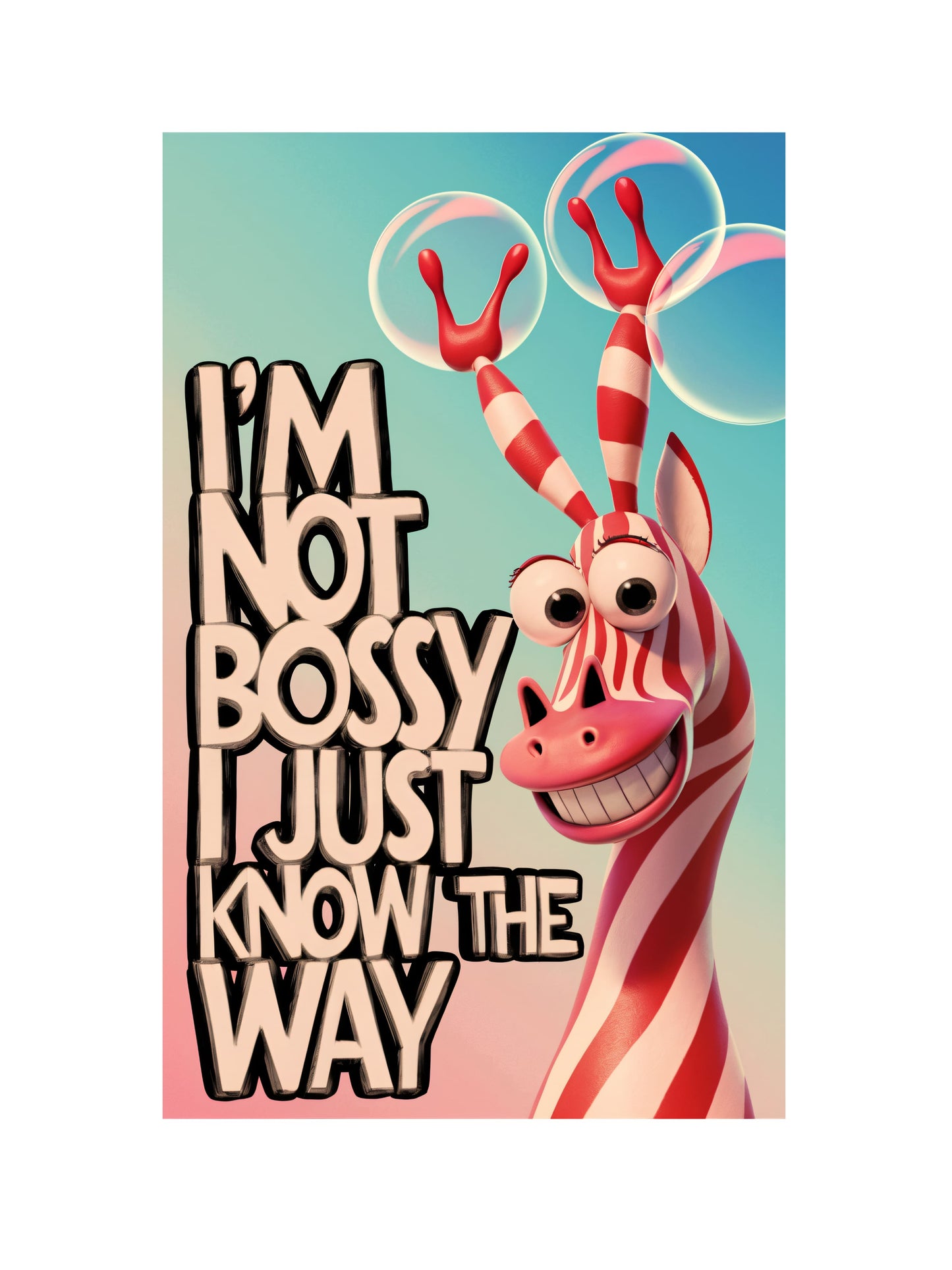Tailliertes T-Shirt "I´m not bossy, I just know the way"