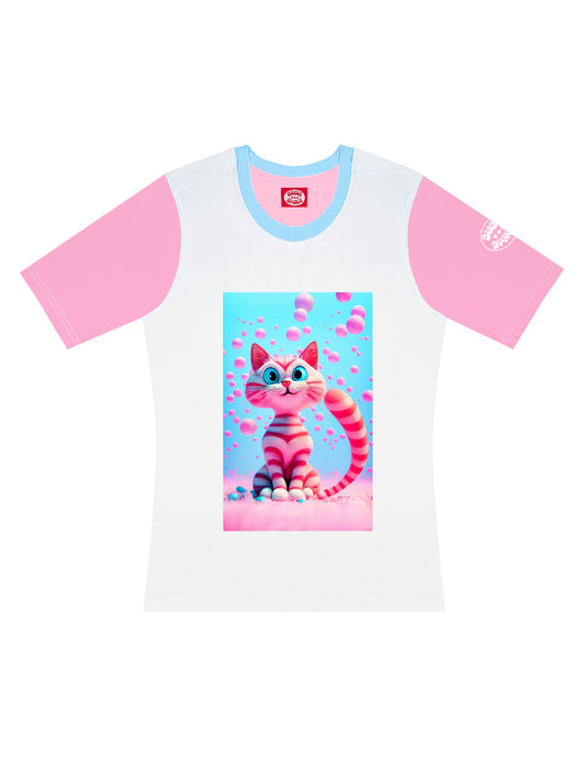 Tailliertes T-Shirt "CAT"